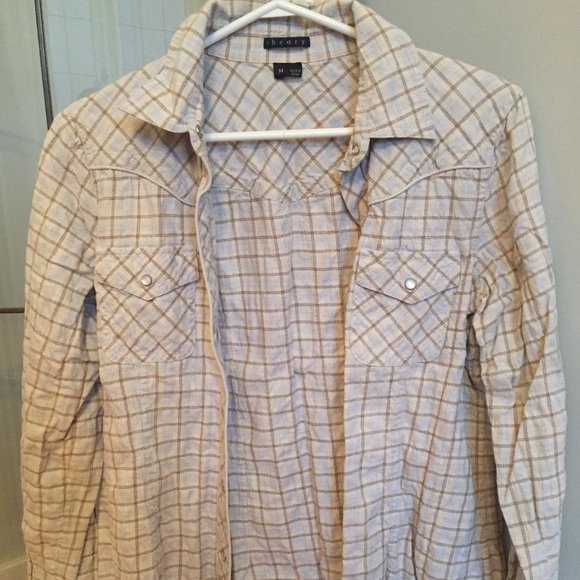 Theory Plaid Button Up Shirt - Picture 2 of 4